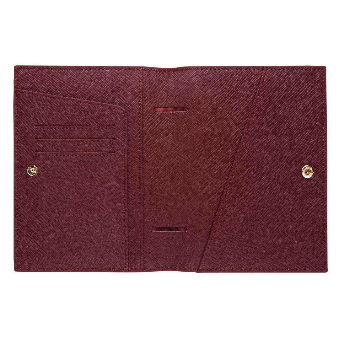 Burgundy - Saffiano Passport Cover - THEIMPRINT