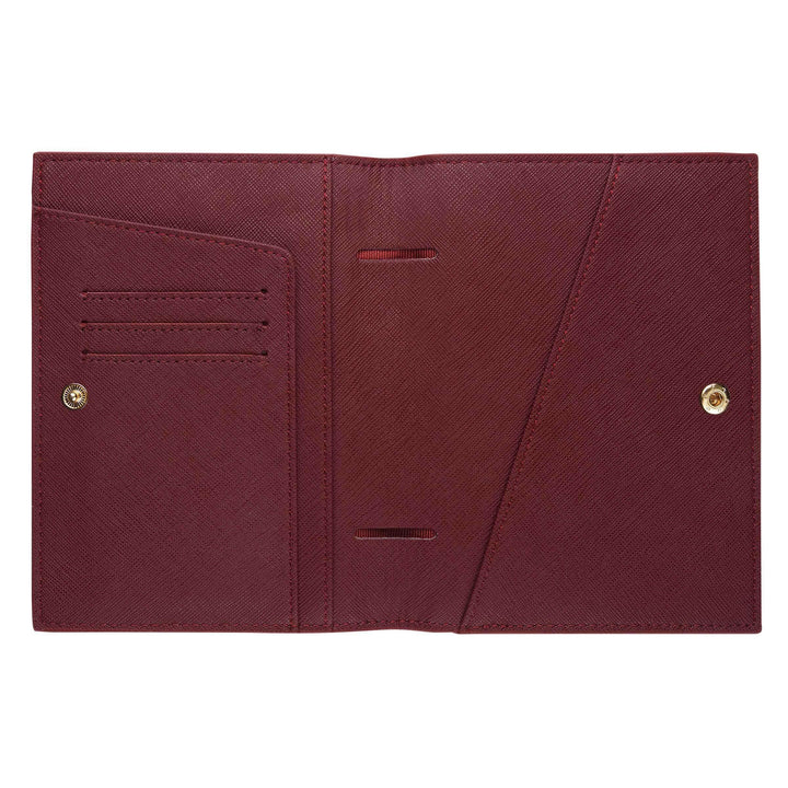 Burgundy - Saffiano Passport Cover - THEIMPRINT