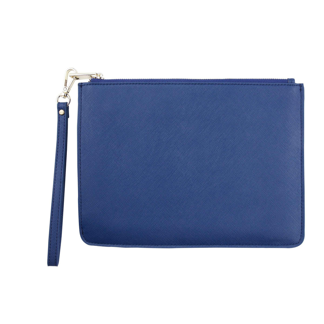 Navy - Small Saffiano Pouch - THEIMPRINT