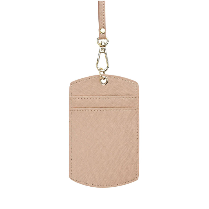 Nude - Saffiano ID Cardholder Lanyard - THEIMPRINT