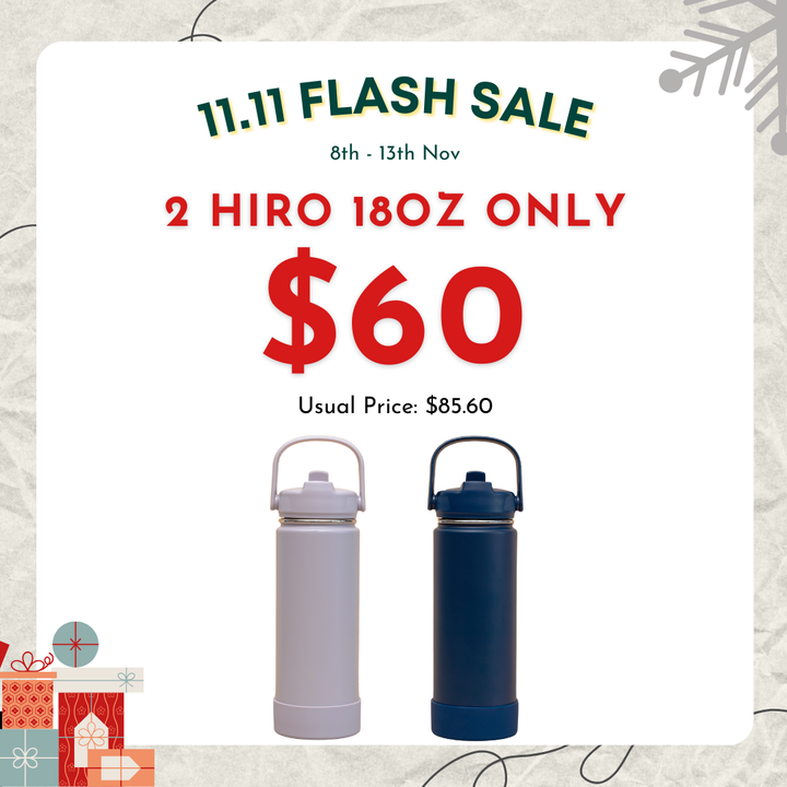 11.11 FLASH DEALS - 2 Hiro 18oz Tumbler for $60