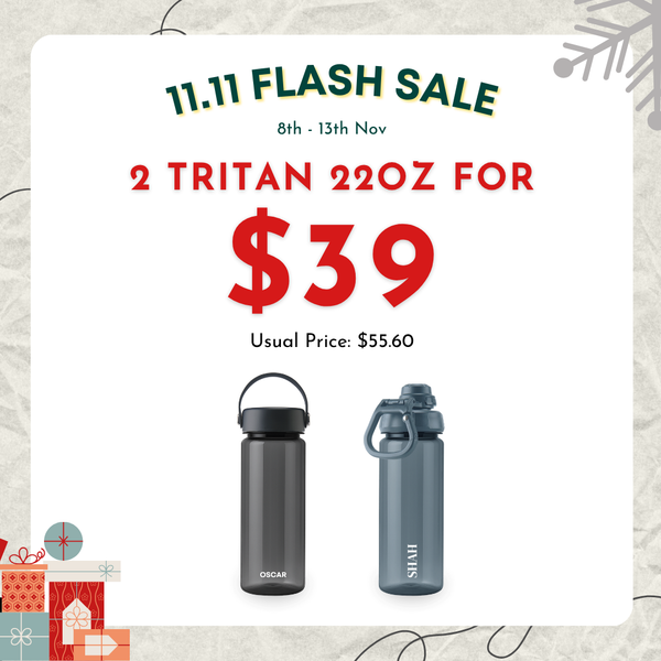 [11.11 SPECIAL] - 2 Tritan 650ml Bottle for $39