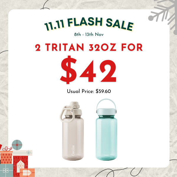 [11.11 SPECIAL] - 2 Tritan 1000ml Bottle for $42