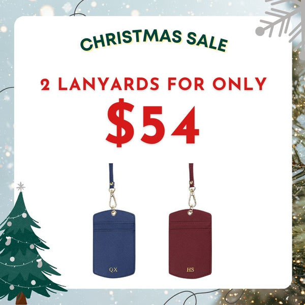 [Xmas Special] - 2 Saffiano ID Cardholder Lanyard for $54
