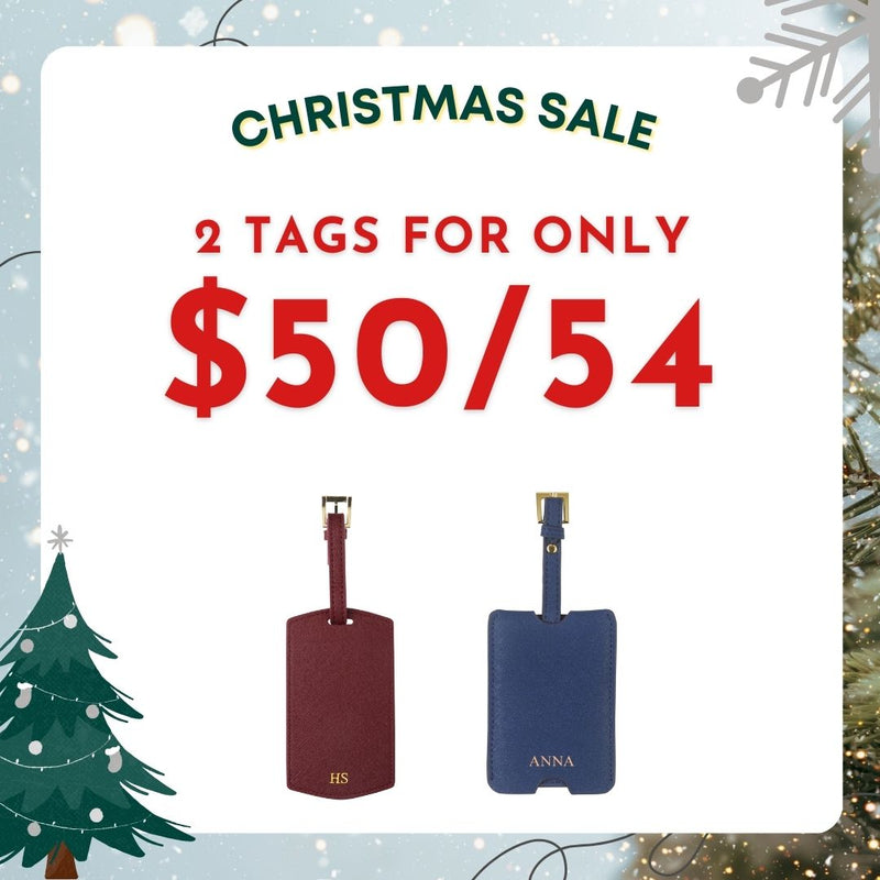 [Xmas Special] - 2 Saffiano Luggage Tag for $50/54