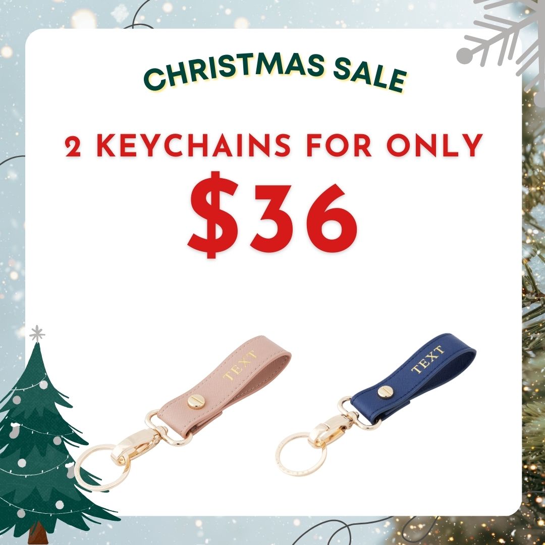 [Xmas Special] - 2 Saffiano Keychain for $36