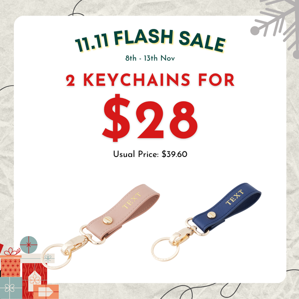 [11.11 SPECIAL]- 2 Saffiano Keychain for $28