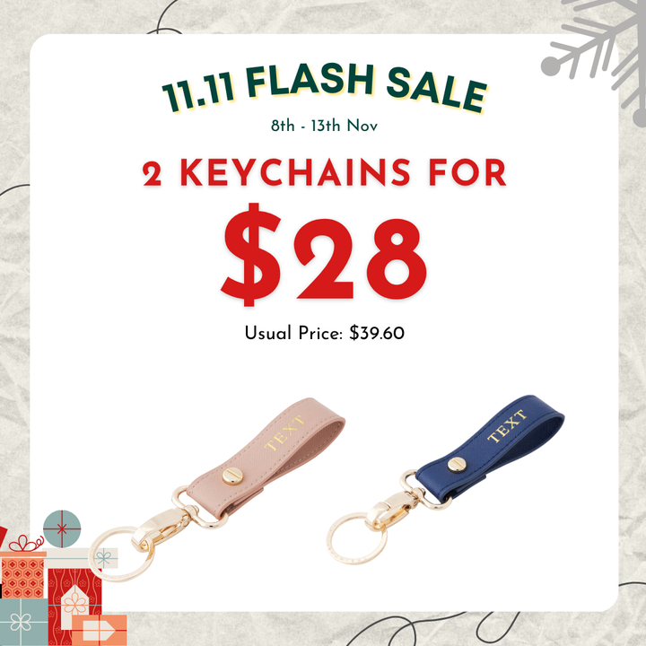 [11.11 SPECIAL]- 2 Saffiano Keychain for $28