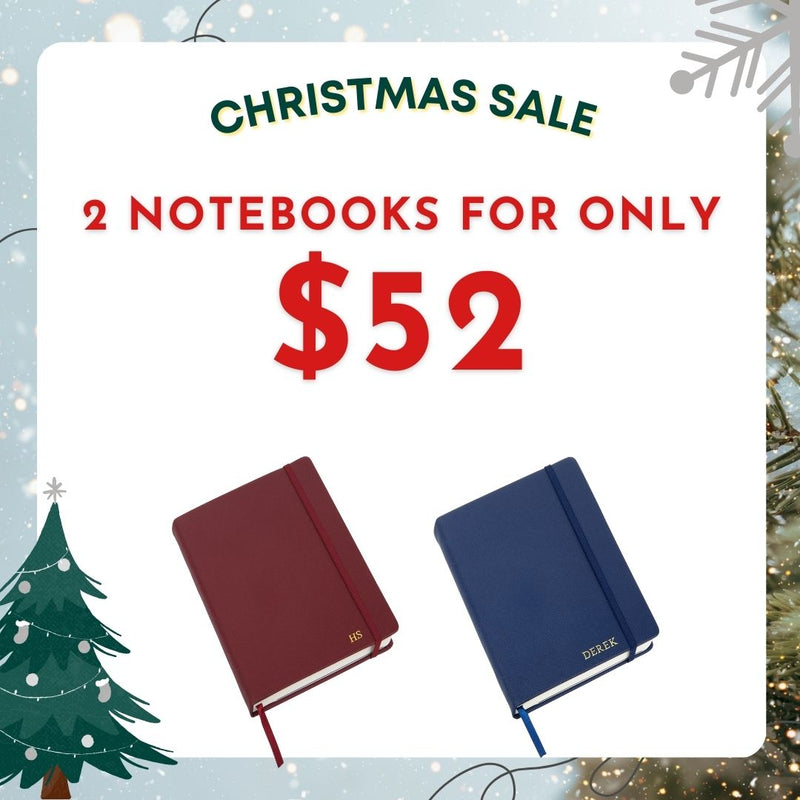 [Xmas Special] - 2 Saffiano A5 Notebook for $52