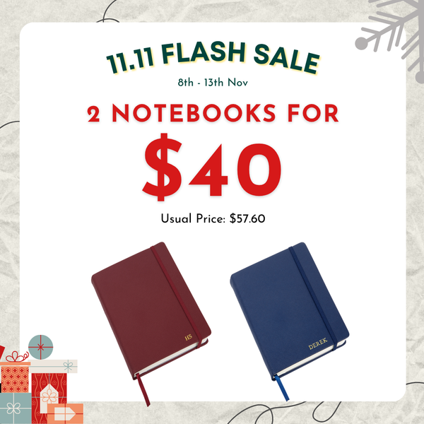 [11.11 SPECIAL] - 2 Saffiano A5 Notebook for $40