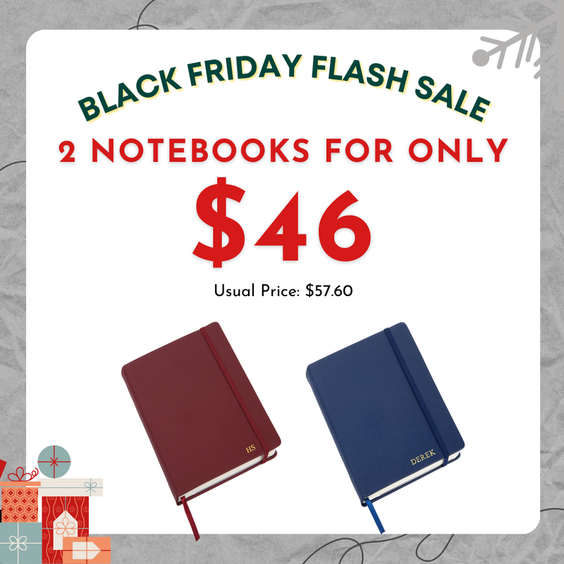 [Black Friday Special] - 2 Saffiano A5 Notebook for $46