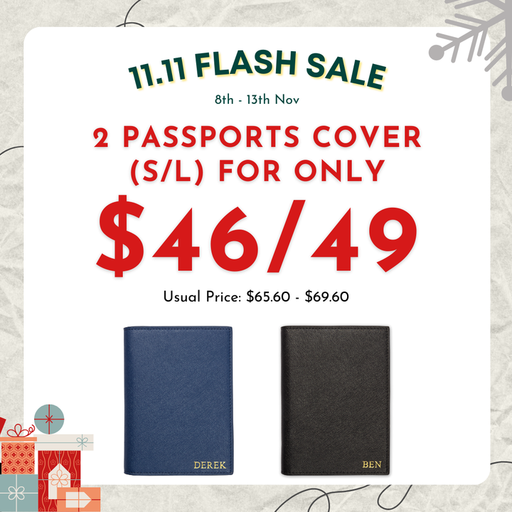 11.11 FLASH DEALS - 2 Saffiano Passport Cover for $46/49