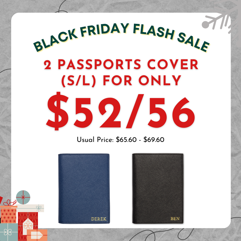 [Black Friday Special] - 2 Saffiano Passport Cover for $52/56