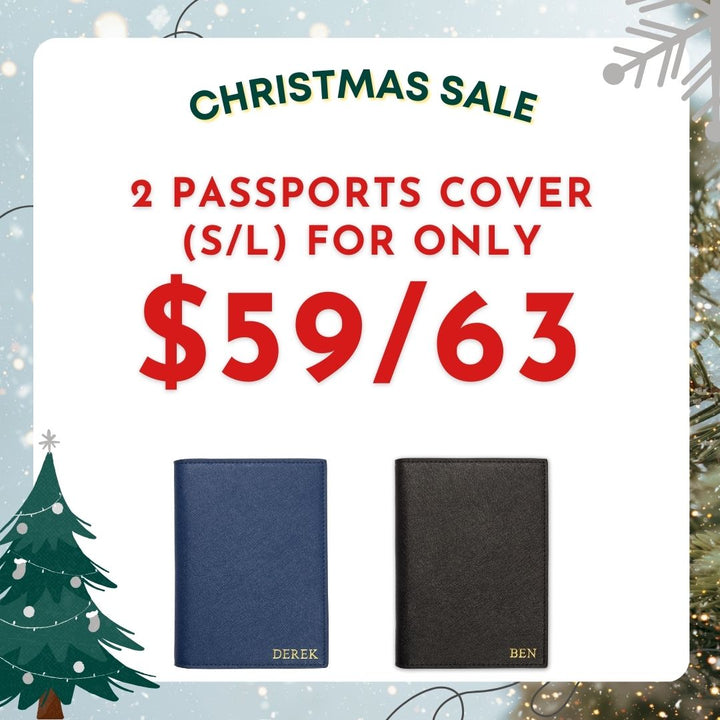 [Xmas Special] - 2 Saffiano Passport Cover for $59/63