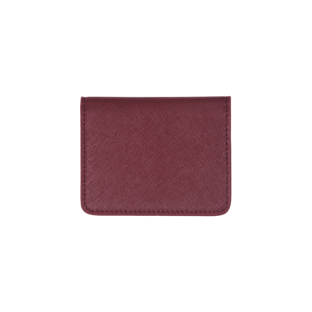 Burgundy - Saffiano Bifold Cardholder