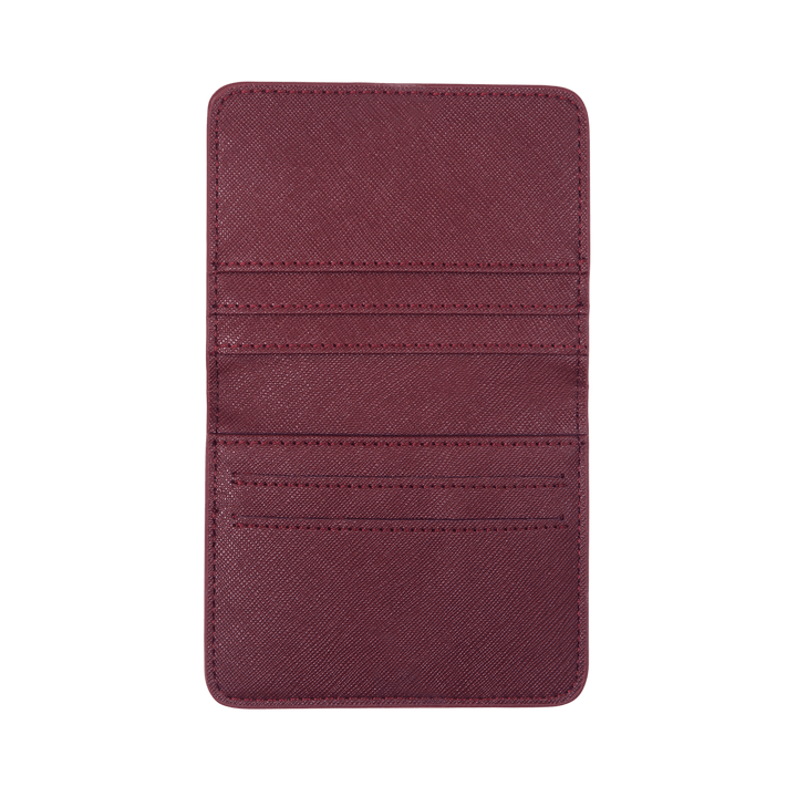 Burgundy - Saffiano Bifold Cardholder