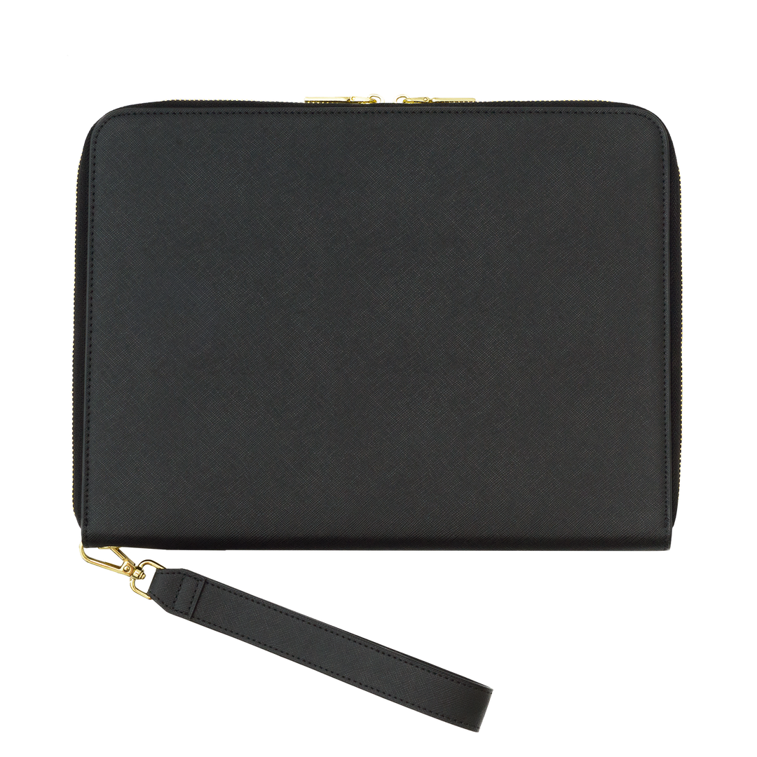 Black - Large Saffiano Pouch