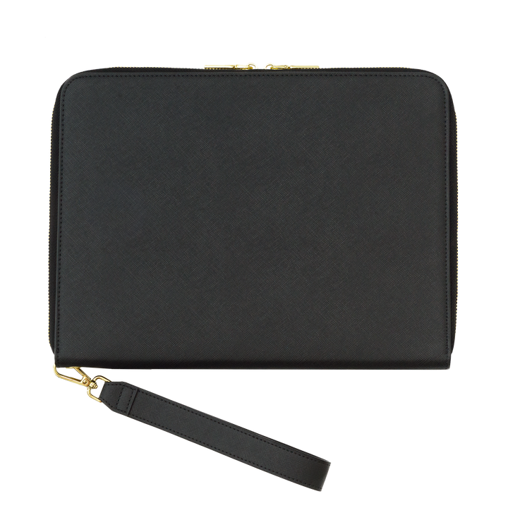 Black - Large Saffiano Pouch