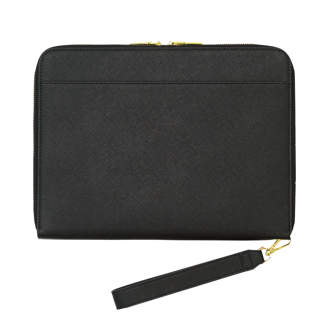 Black - Large Saffiano Pouch