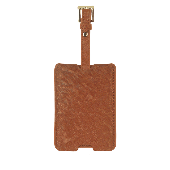 Caramel - Saffiano Luggage Tag with Sleeve