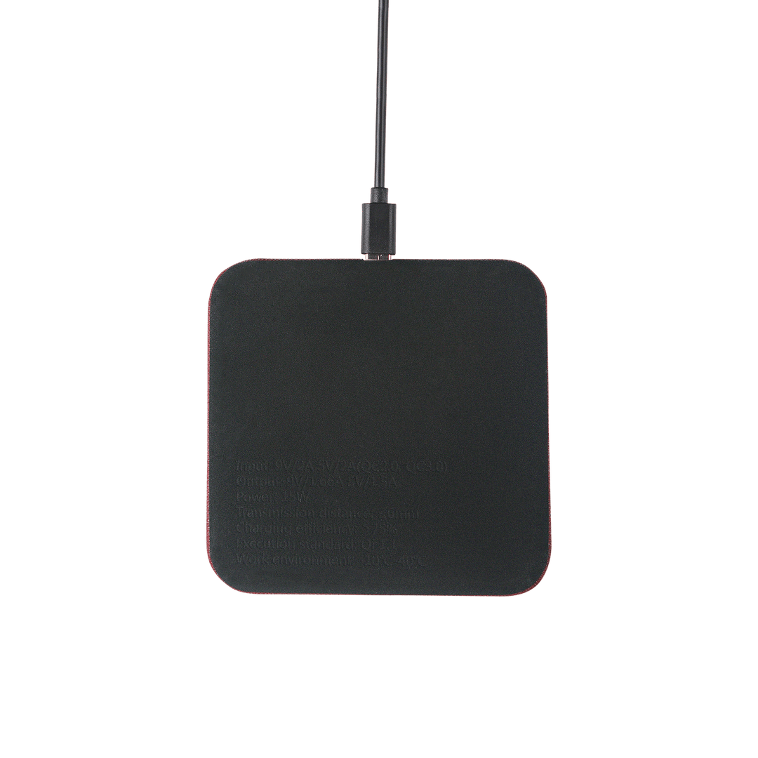 Black - Saffiano Wireless Charging Pad