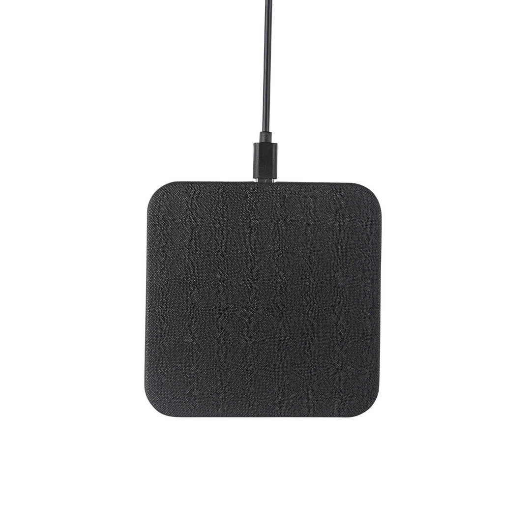 Black - Saffiano Wireless Charging Pad