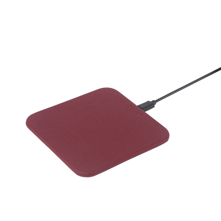 Burgundy - Saffiano Wireless Charging Pad