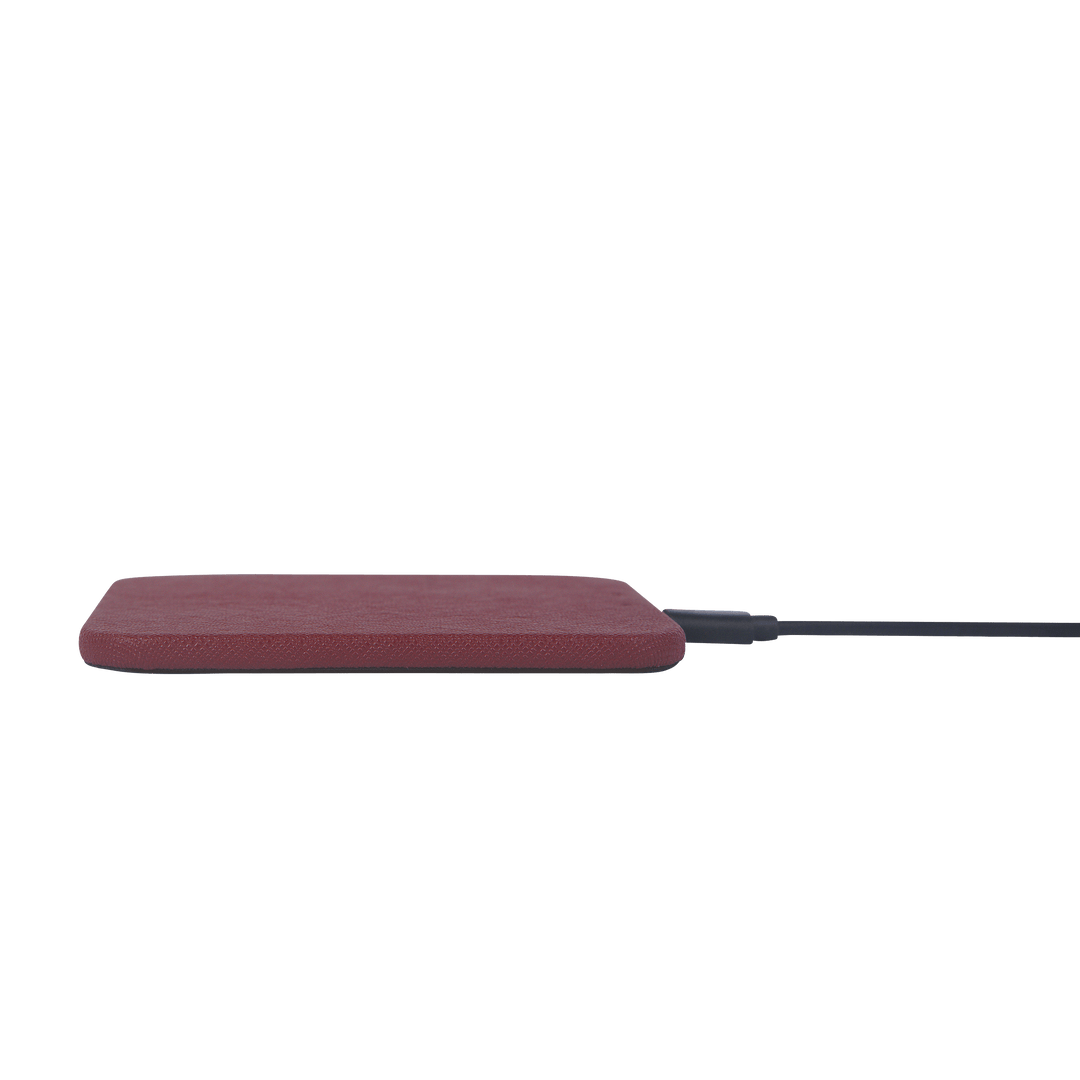 Burgundy - Saffiano Wireless Charging Pad