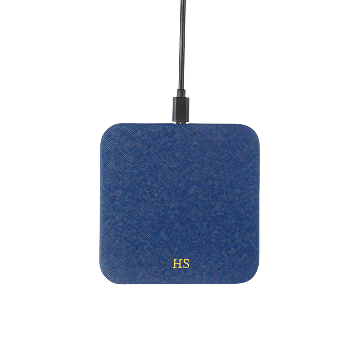 Navy - Saffiano Wireless Charging Pad