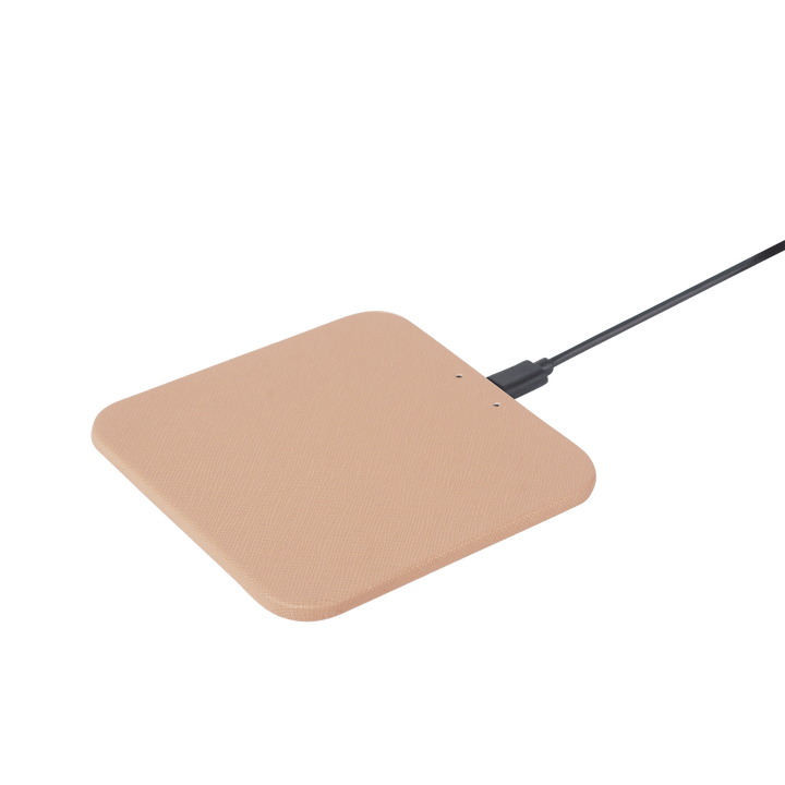 Nude - Saffiano Wireless Charging Pad