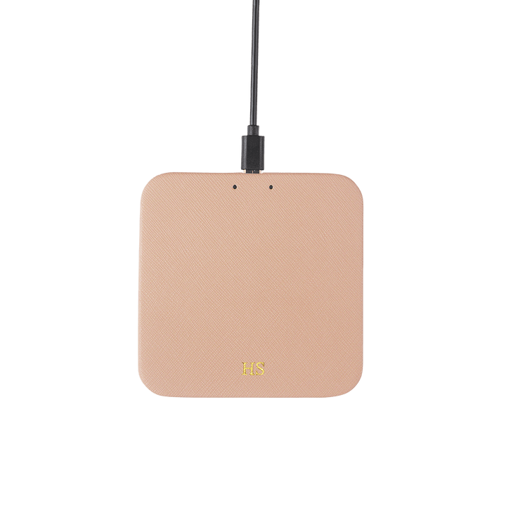 Nude - Saffiano Wireless Charging Pad