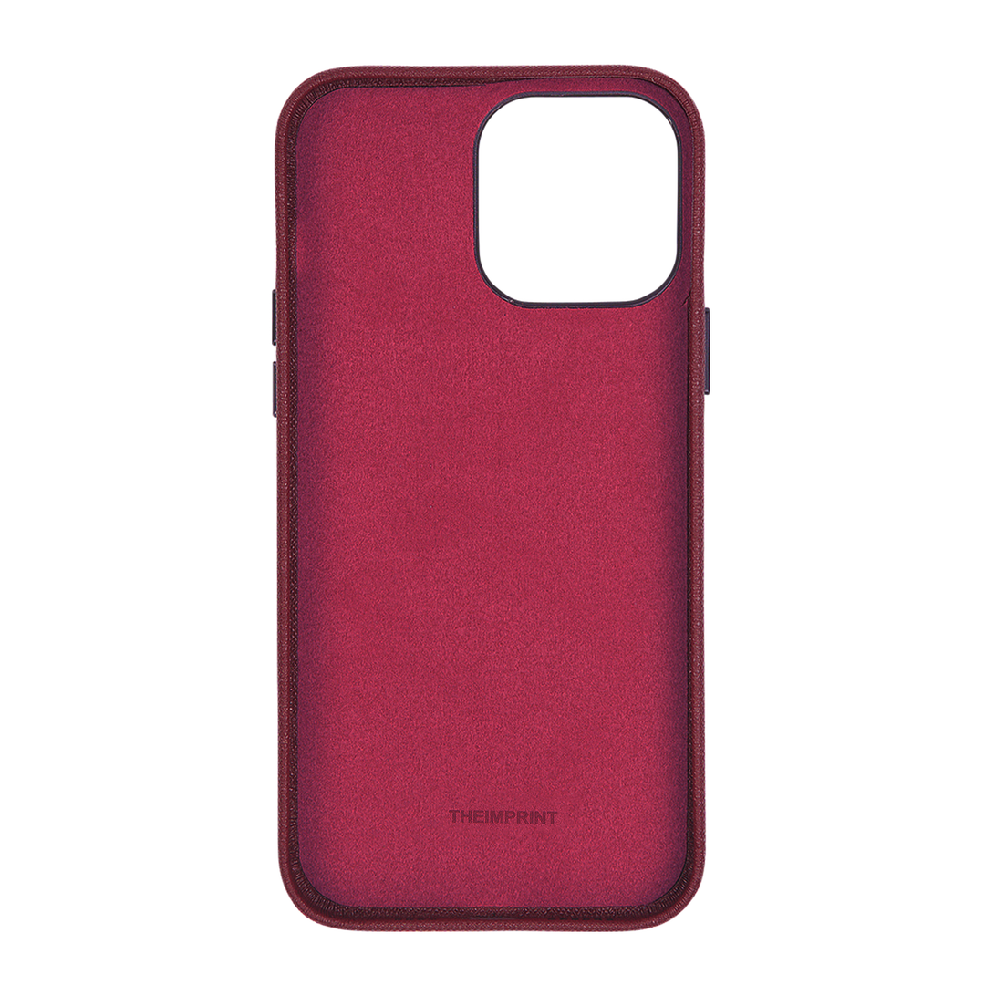 Burgundy - iPhone 17 Series Full Wrap Saffiano Phone Case