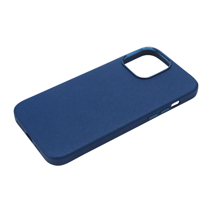 Navy - iPhone 17 Series Full Wrap Saffiano Phone Case