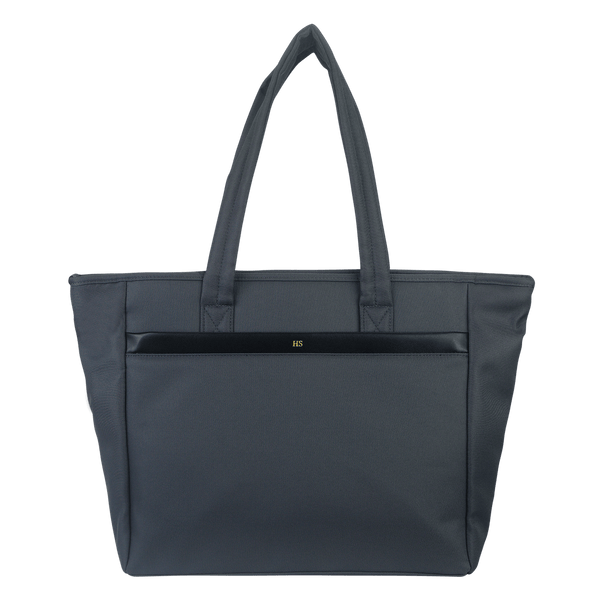 Cloud tote bag in grey and customised with gold text