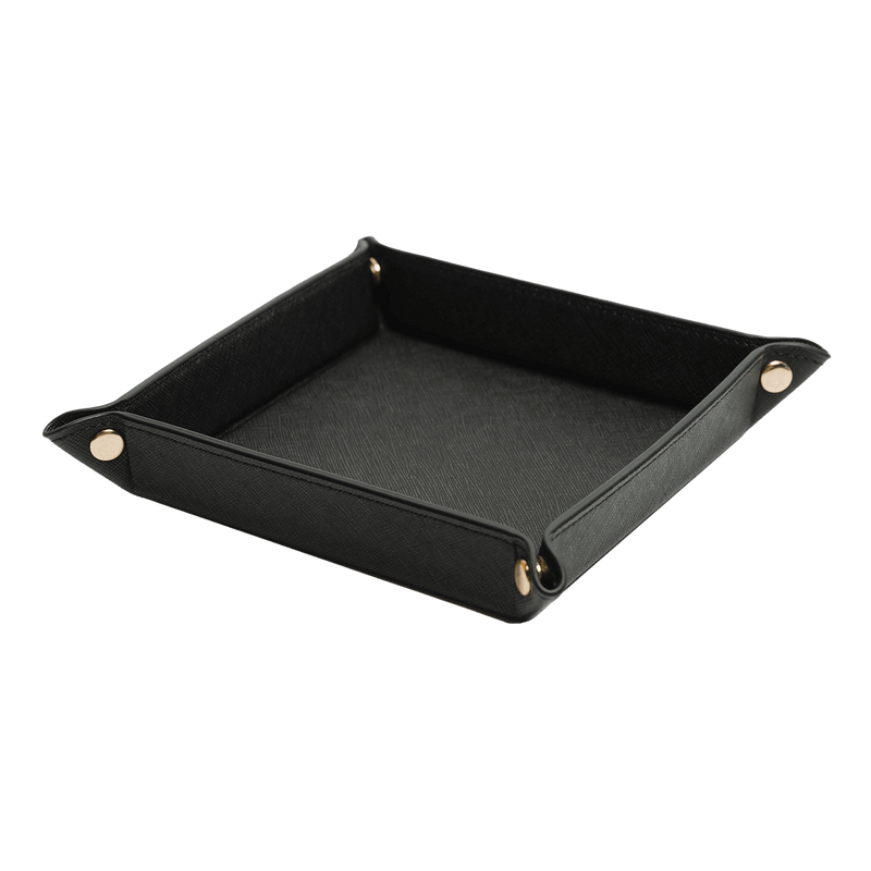 Saffiano Leather Tray - Black
