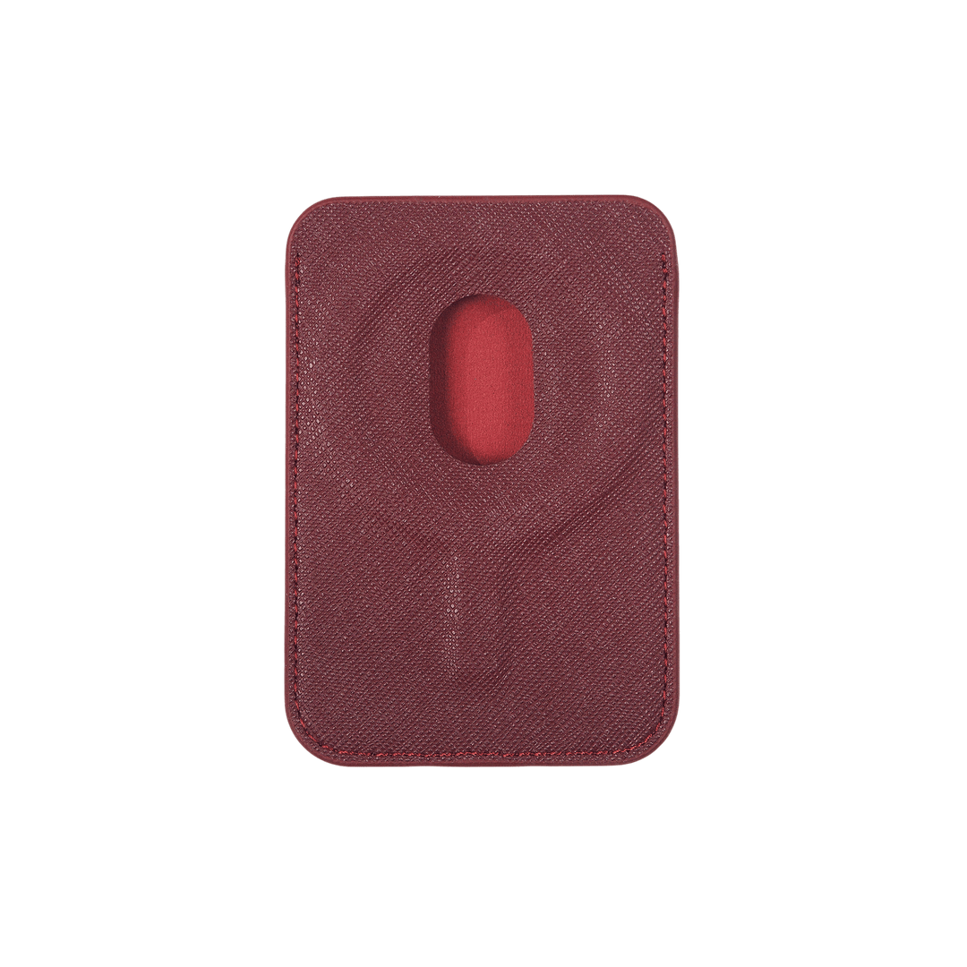 Burgundy - Saffiano MagSafe Cardholder Wallet