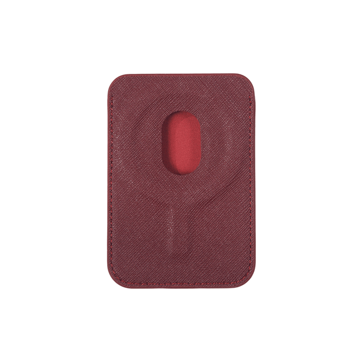 Burgundy - Saffiano MagSafe Cardholder Wallet