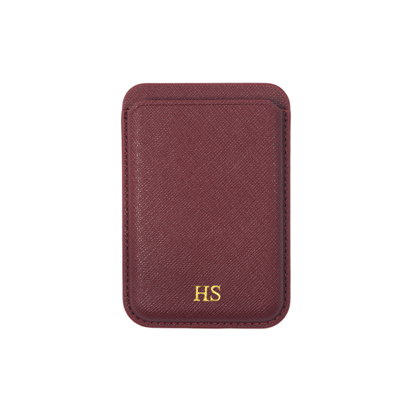 Burgundy - Saffiano MagSafe Cardholder Wallet