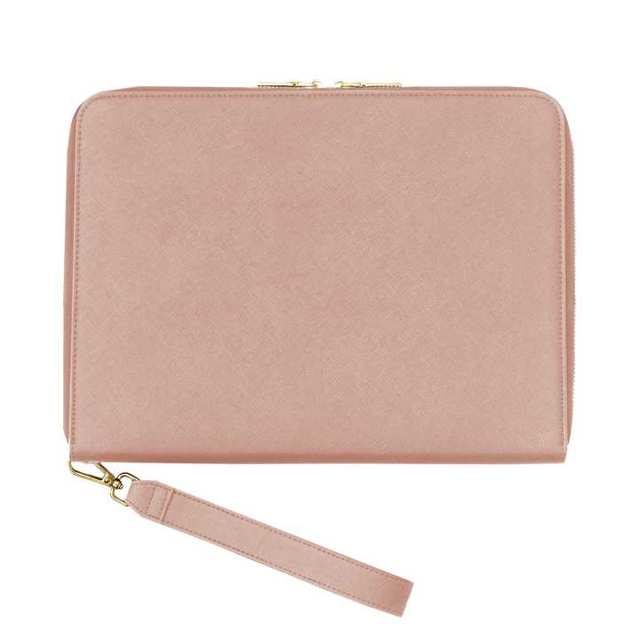 Nude - Large Saffiano Pouch