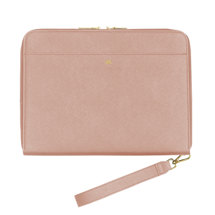 Nude - Large Saffiano Pouch