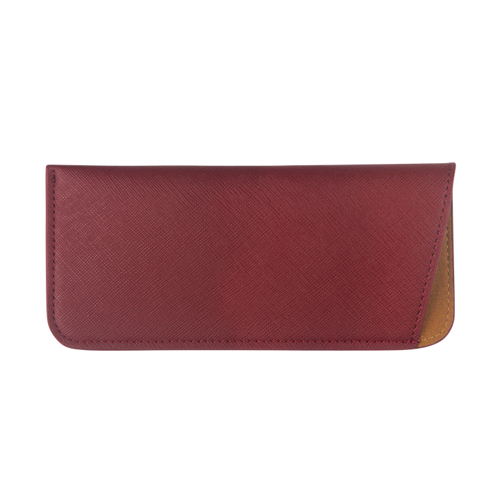 Burgundy - Saffiano Spectacle Pouch