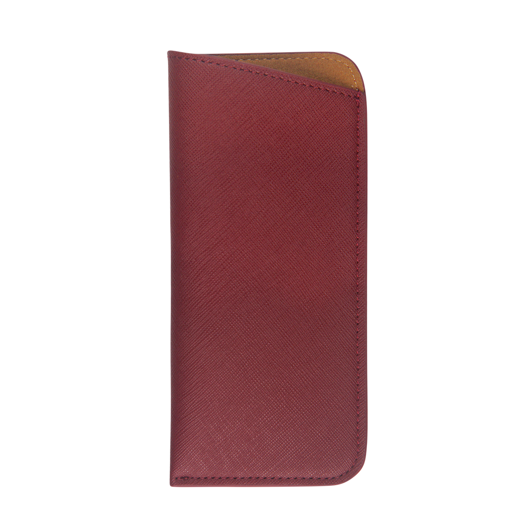 Burgundy - Saffiano Spectacle Pouch