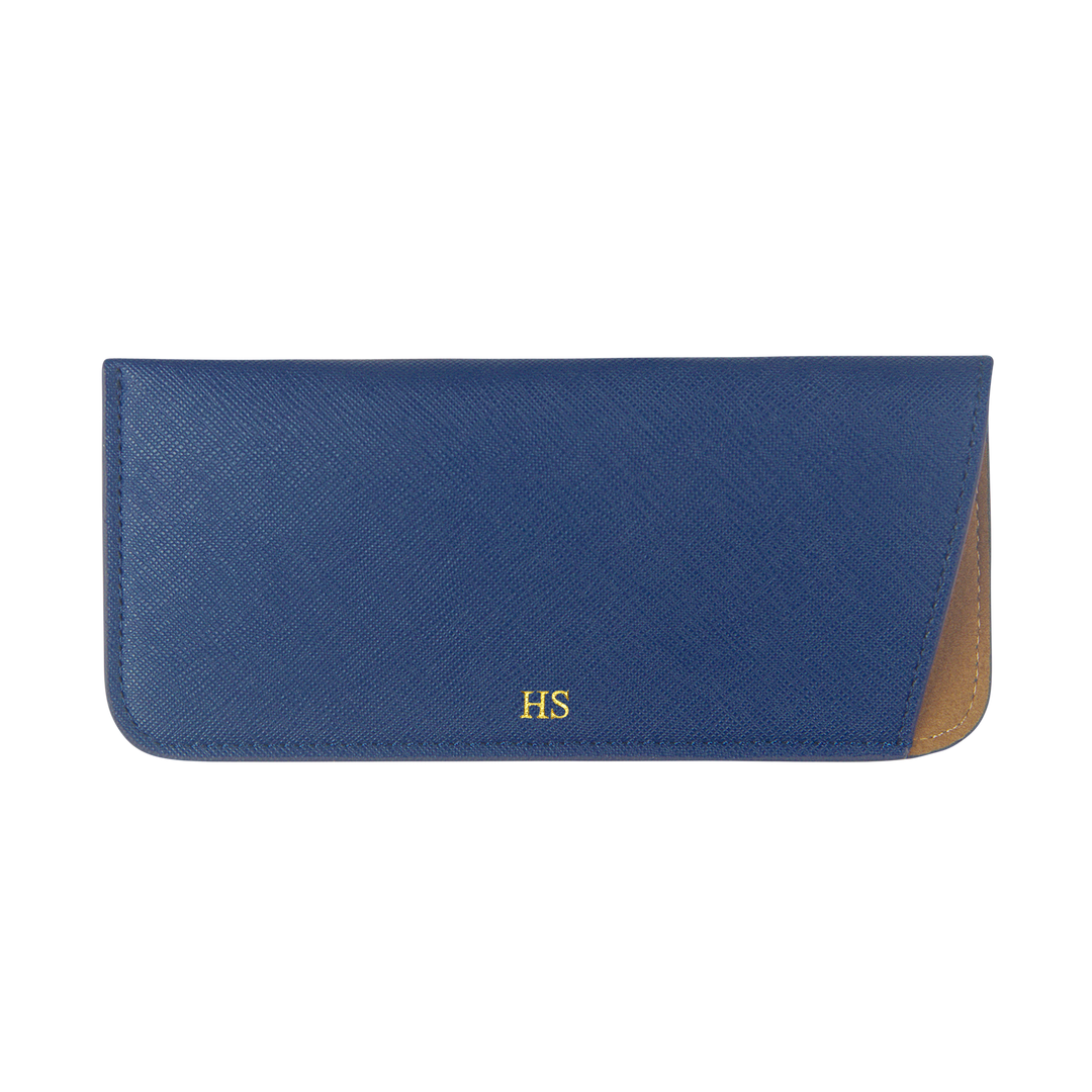 Navy - Saffiano Spectacle Pouch