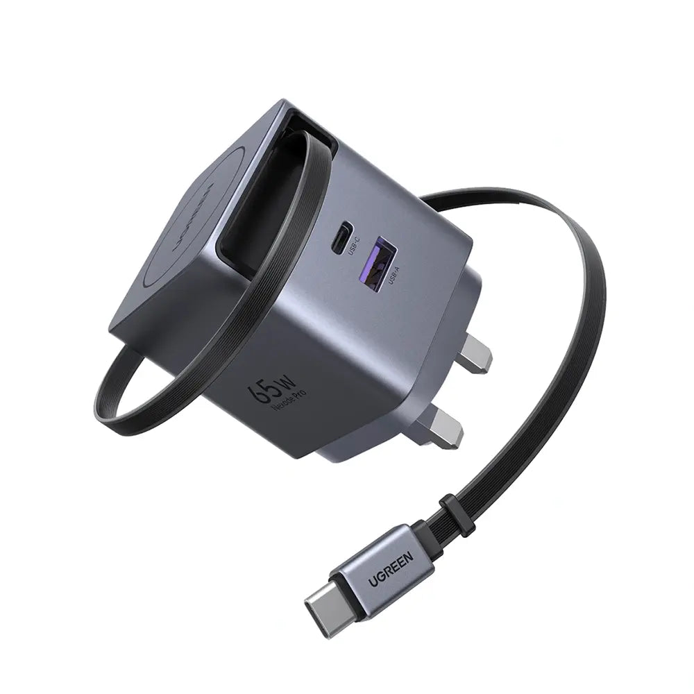 UGREEN Nexode Pro 65W Charger with Retractable USB-C Cable
