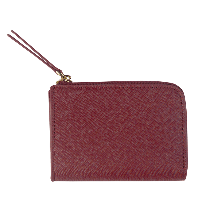 Burgundy - Saffiano Zip Wallet