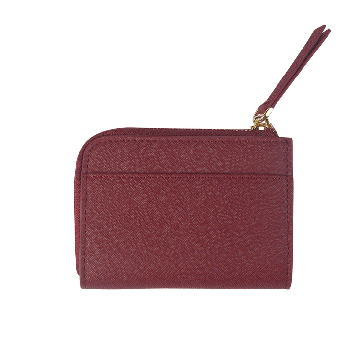 Burgundy - Saffiano Zip Wallet