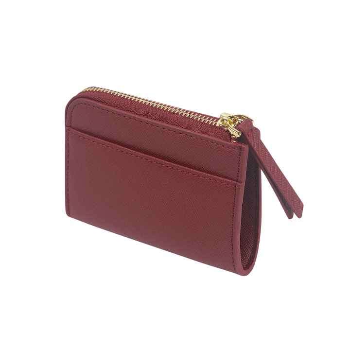 Burgundy - Saffiano Zip Wallet