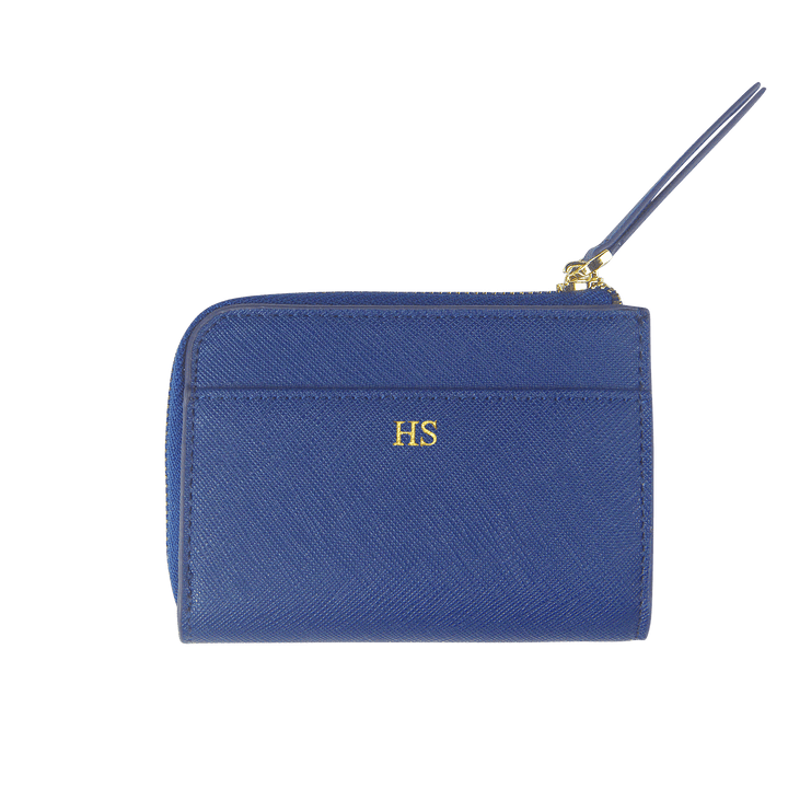 Navy - Saffiano Zip Wallet