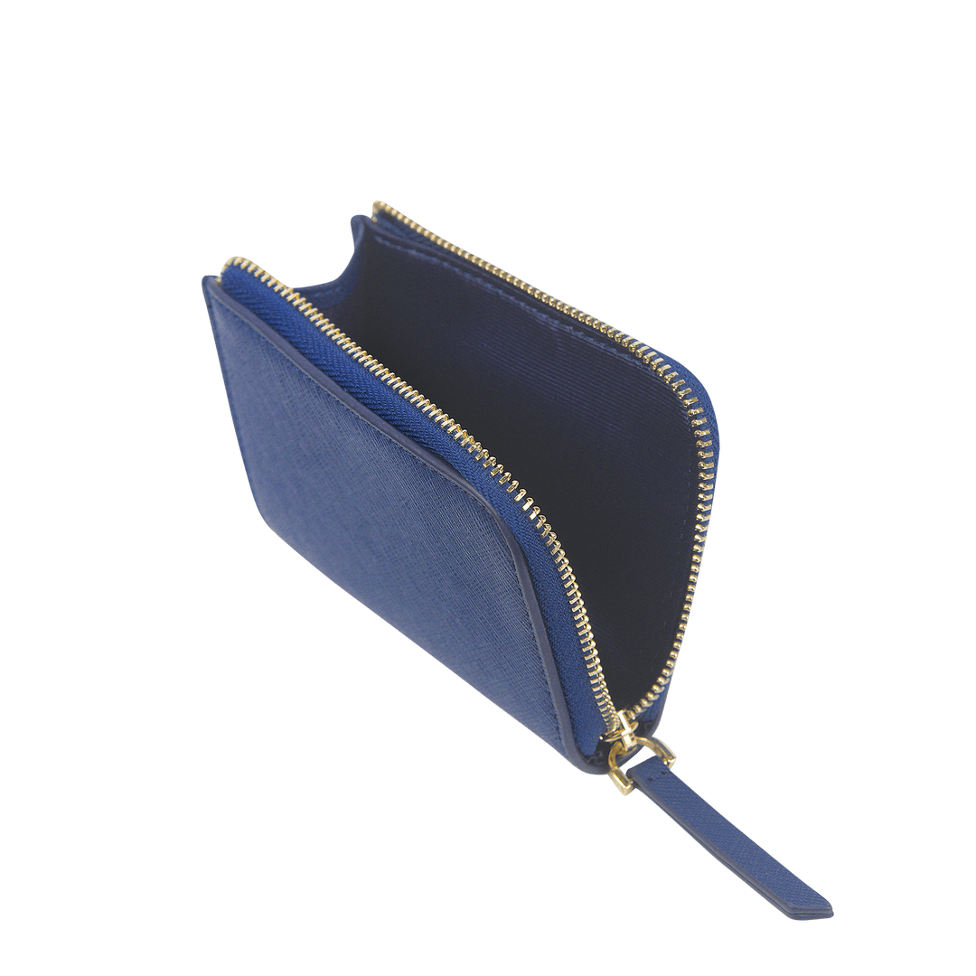 Navy - Saffiano Zip Wallet