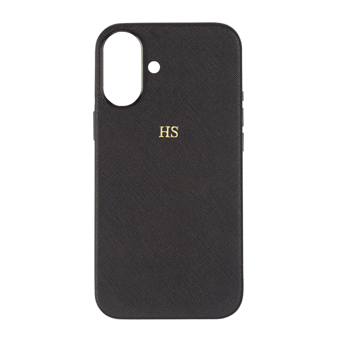 Black - iPhone 17 Series Full Wrap Saffiano Phone Case